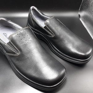 Clarks Mens slip on loafers Sz 10W EXC